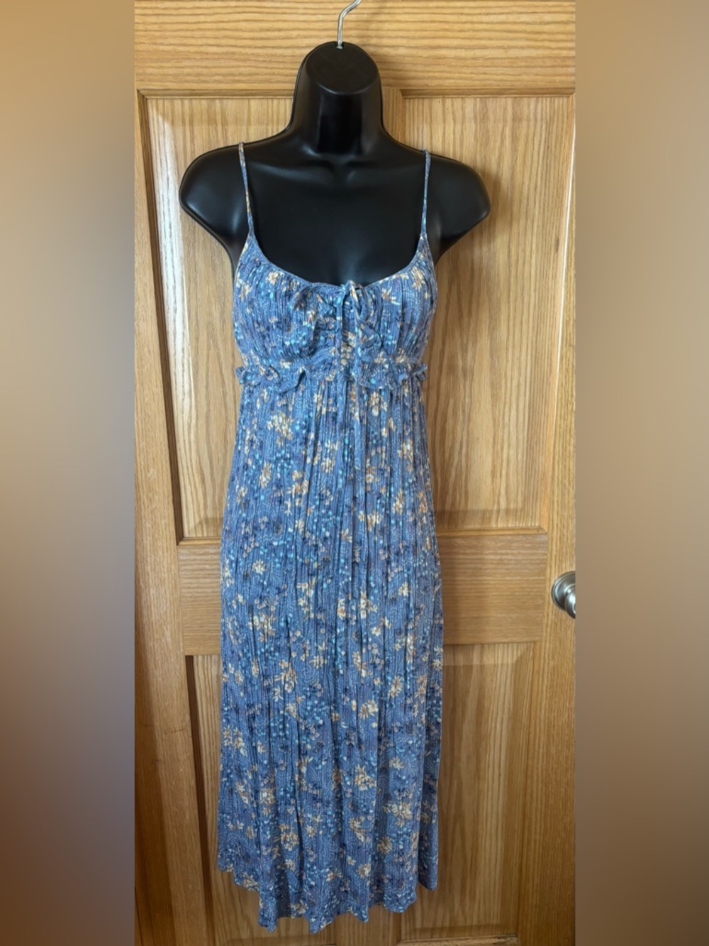#44 Wild Skye Rayon Floral Midi Dress 16-20” PTP 15-19” waist 36” length